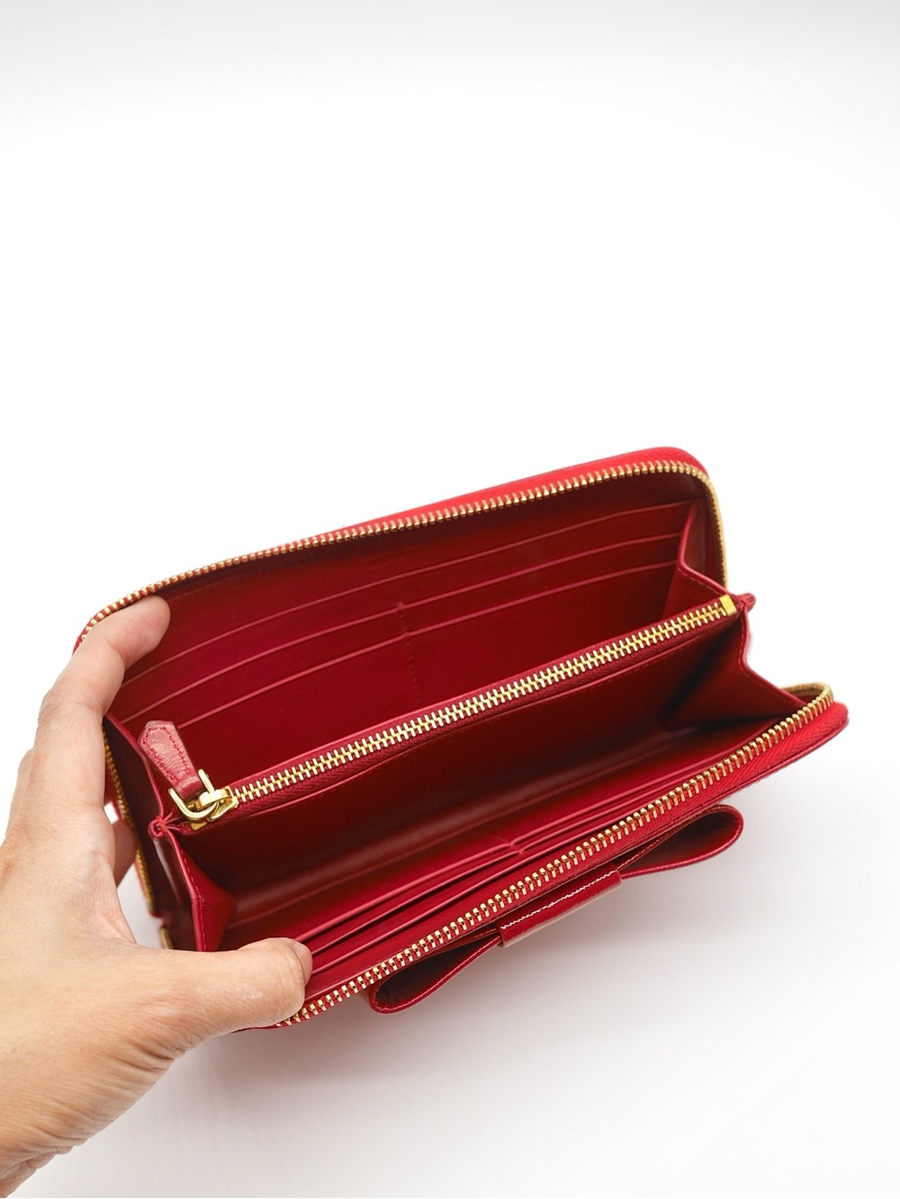 🍓PRADA Saffiano Red Wallet - Picture 4 of 13